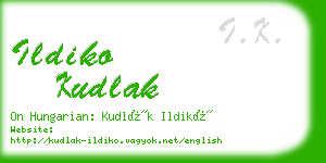 ildiko kudlak business card